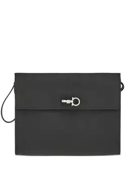 Ferragamo клатч Gancini Studio, черный