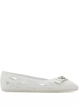 Ferragamo кожаные балетки, белый