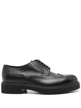 Ferragamo кожаные броги, черный