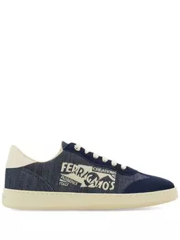 Ferragamo кроссовки с логотипом, синий