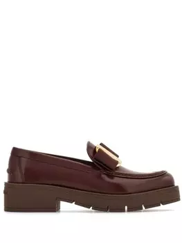 Ferragamo лоферы Vara Bow, красный