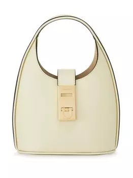 Ferragamo мини-сумка Hobo Gancini, белый