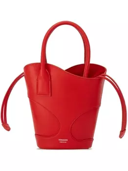 Ferragamo мини-сумка с вырезами, красный