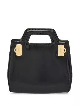 Ferragamo мини-сумка Wanda с пряжкой Gancini, черный