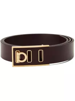 Ferragamo ремень Fixed Gancini, коричневый