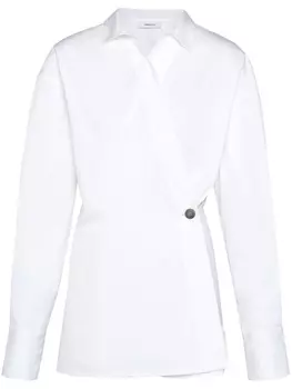 Ferragamo рубашка Asymmetric, белый