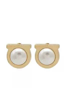 Ferragamo серьги Gancini, золотой