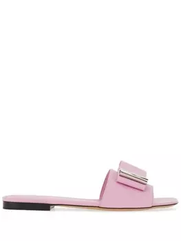 Ferragamo шлепанцы Double Bow, розовый