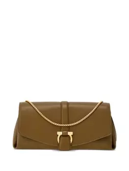 Ferragamo сумка на плечо среднего размера с клапаном, зеленый