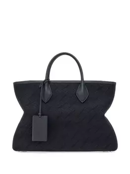 Ferragamo сумка-тоут с принтом, черный