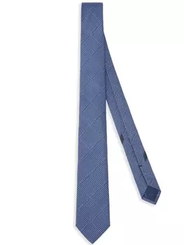 Ferragamo жаккардовый галстук, синий