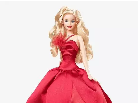 Фигурка Barbie 2022 Holiday Barbie Doll (Wavy Blonde Hair) MATTEL