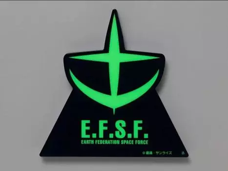 Фигурка Mobile Suit Gundam Earth Federation Space Force (Glow-in-the-Dark) Exclusive Acrylic Stand Bandai Spirits