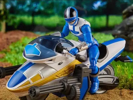 Фигурка Power Rangers Time Force Lightning Collection Deluxe Blue Ranger and Vector Cycle Set HASBRO