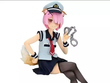 Фигурка Re:Zero Starting Life in Another World Ram (Police Officer Cap w/ Dog Ears) Noodle Stopper Figure Furyu