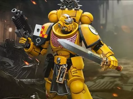 Фигурка Warhammer 40k Imperial Fists Lieutenant with Power Sword 1/18 Scale Action Figure Joytoy