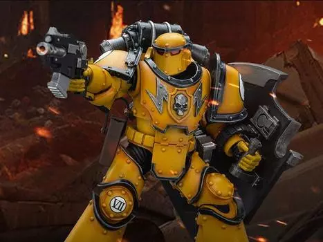 Фигурка Warhammer: The Horus Heresy Imperial Fists Legion MkIII Breacher Squad Legion Breacher with Graviton Gun 1/18 Scale Action Figure Joytoy