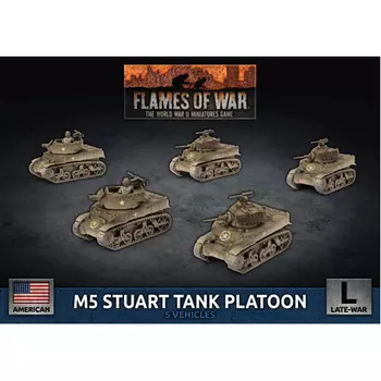 Фигурки Flames Of War: M5 Stuart Light Tank Platoon (Plastic)