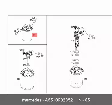 Фильтр топливный FUEL INLINE FILTER-C(W204/W205 A6510902852 MERCEDES-BENZ