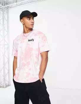 Фиолетовая футболка Levi's с логотипом-постером