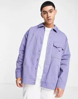 Фиолетовая саржевая куртка adidas Originals