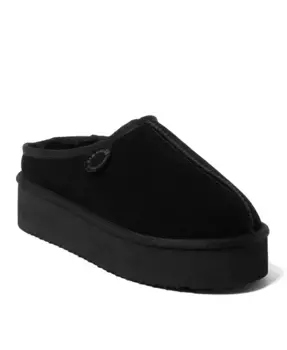Fireside by Women's Queenstown — угги на платформе из натуральной овчины Dearfoams, черный