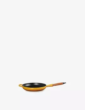 Фирменная сковорода с деревянной ручкой Le Creuset, цвет Nectar