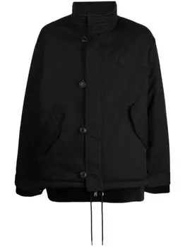 Five Cm funnel-neck layered down jacket, черный