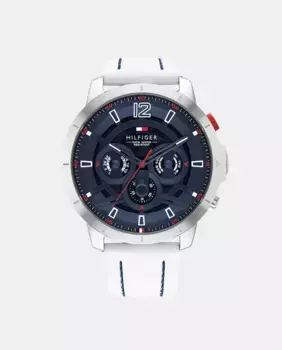 Флагманские мужские часы Luca 1792148, белые силиконовые Tommy Hilfiger, белый