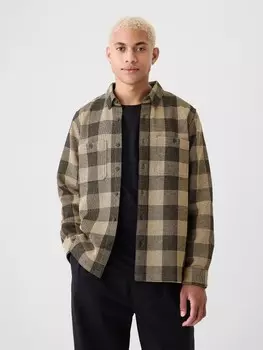 Фланелевая рубашка Gap, коричневый