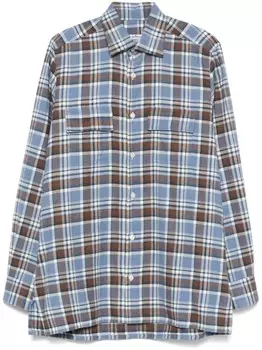 Фланелевая рубашка Kiton, синий