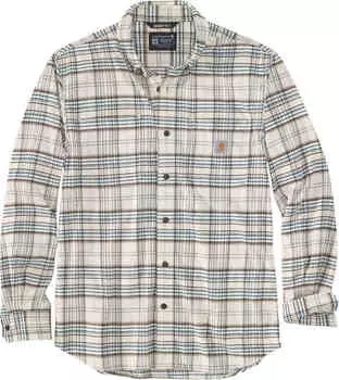 Фланелевая рубашка средней плотности в клетку Carhartt, крем