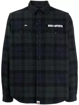 Фланелевая рубашка в клетку A BATHING APE, мультиколор