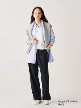 Фланелевые брюки Uniqlo, черный