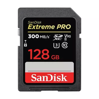 Флеш-карта SanDisk Extreme PRO SDXC UHS-II, 128 ГБ, серый