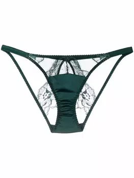 Fleur Of England кружевные трусы-стринги Ela, зеленый