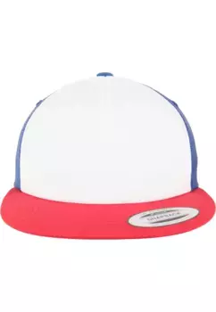 Flexfit Flex Cap " Flexfit Unisex Foam Trucker с белой передней частью", цвет Red/White/Royal