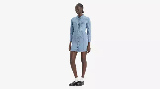 Флинн вестерн платье Levi's, цвет Ringing Bells - Medium Wash