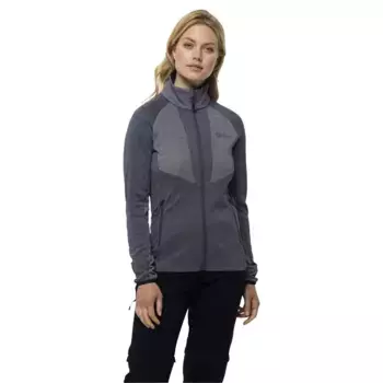 Флис Jack Wolfskin Blattsteig full zip, серый