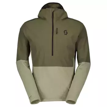 Флис Scott Defined Tech Hybrid half zip, зеленый