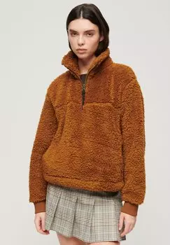 Флис SOFT ZIP Superdry, коричневый
