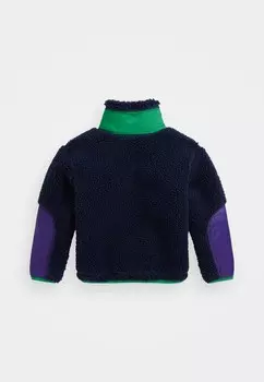 Флисовая куртка COLOR-BLOCKED TEDDY FLEECE JACKET Polo Ralph Lauren, темно-синий