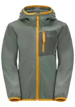 Флисовая куртка Jack Wolfskin "ACTIVE JACKET K", с капюшоном, зеленый
