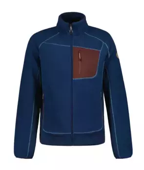 Флисовая рубашка Icepeak "H PRINT FLEECE JACKE MEMPHIS" с контрастной нашивкой-логотипом на плече, синий