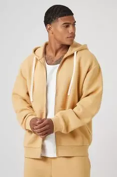 Флисовая толстовка на молнии Forever 21, кэмел