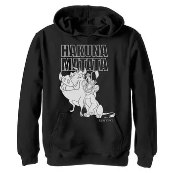 Флисовая толстовка с рисунком «Король Лев» для мальчиков 8–20 лет Disney's Simba Timon Pumbaa Hakuna Matata Disney
