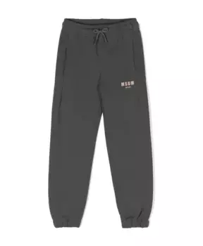 Флисовые брюки Piombo Msgm, серый