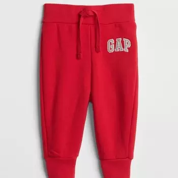 Флисовые джоггеры с вышитым логотипом Gap, голубой