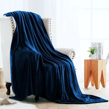 Флисовый плед Cookey 90 х 90 дюймов, темно-синий