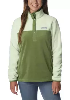 Флисовый пуловер Columbia "Benton Springs 1/2 Snap Pullover", цвет Canteen, Sage Leaf